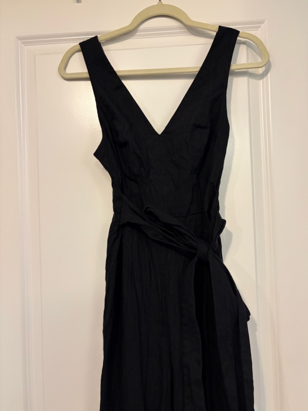ANTONIO MELANI Black V-Neck Sleeveless Jumpsuit
